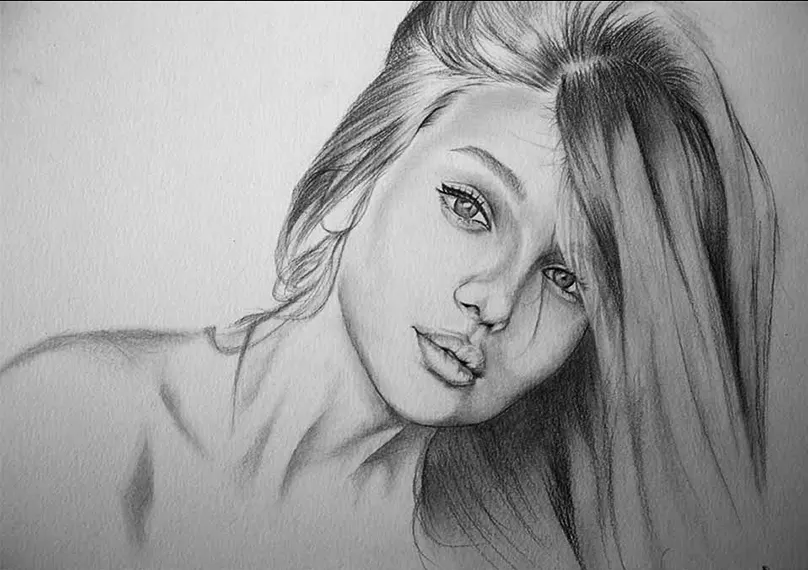 hand drawn portrait from photo, custom drawing hand drawn portrait from photo, custom drawing