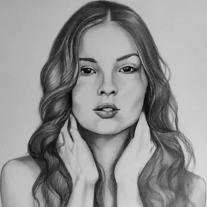 graphite custom portrait from photo, personalized drawing