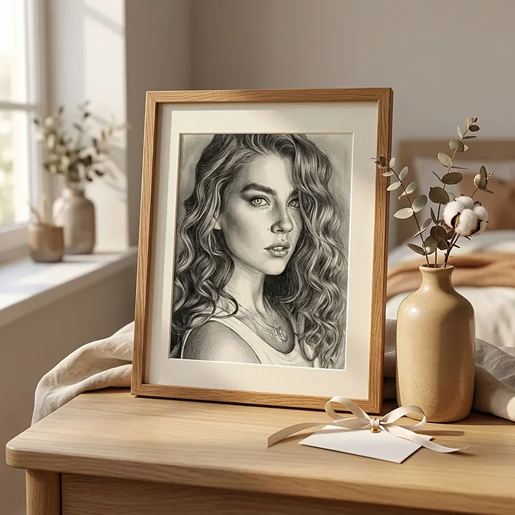 gifting custom pencil drawing